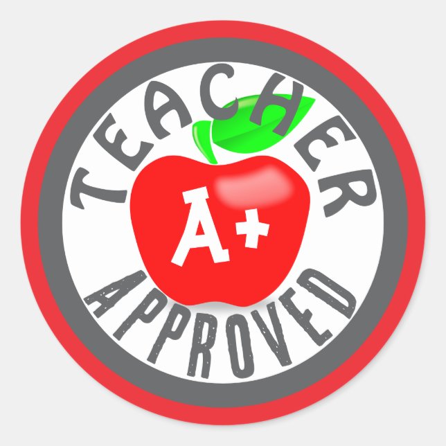 Profesores aprobados Pegatinas A+ (Anverso)