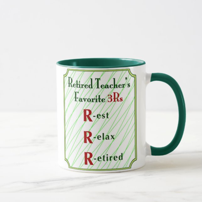 Profesores jubilados 3Rs - taza de café (Derecha)