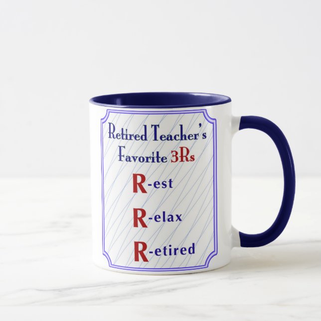 Profesores jubilados 3Rs - taza de café (Derecha)