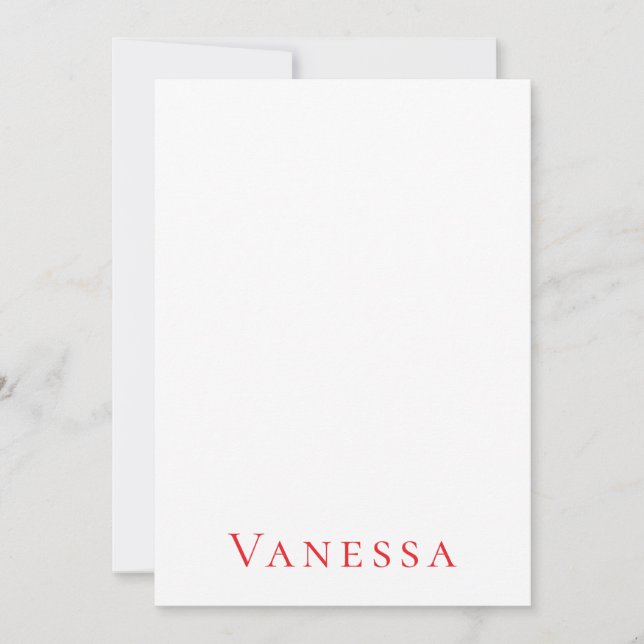 Professional classical font own name custom red (Anverso)