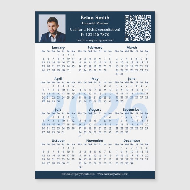 Profile Financial Planner 2026 Calendar Magnet (Anverso)