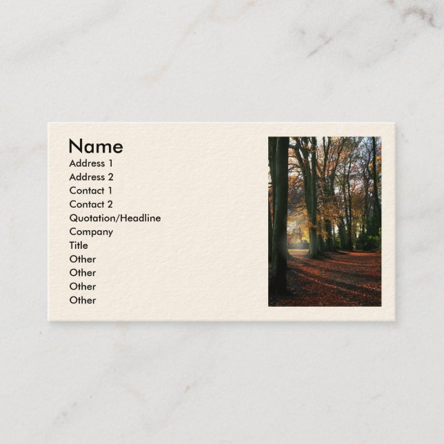 Profundamente en las tarjetas del negocio/del (Anverso)