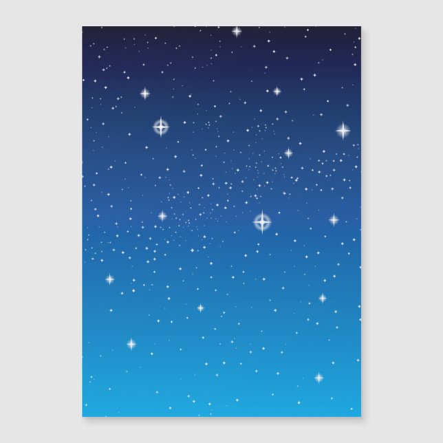 Profundo cielo nocturno estrellado azul (Anverso)
