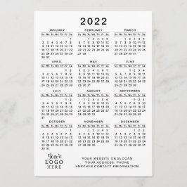 Programa 2022 Calendario Año completo Blanco Negro Simple M