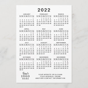 Programa 2022 Calendario Año completo Blanco Negro Simple M