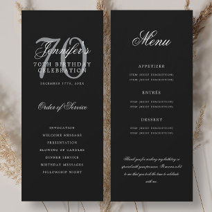 Programa 70 Elegante Menú Plateado Negro + Agradec