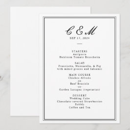 Programa Absoluta Boda Clásica Script Negro y Blanco