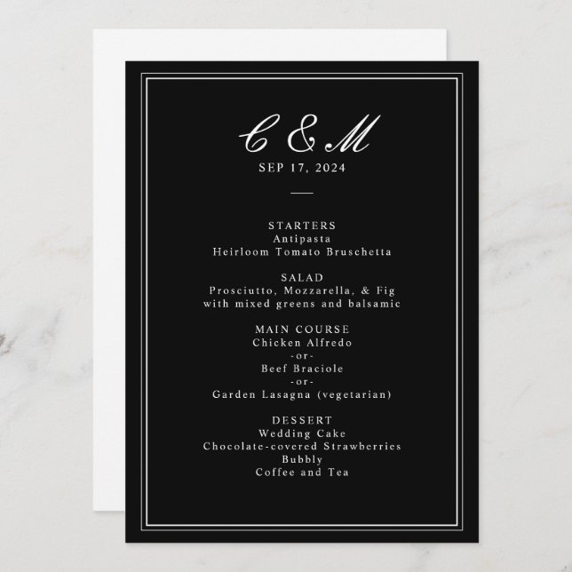 Programa Absolutamente clásico guión Boda en blanco y negro (Anverso / Reverso)