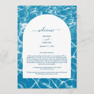 Programa Acuarela Blue Ocean Beach Wedding Itinerario