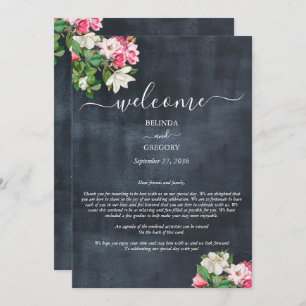 Programa Acuarela Magnolia Flores Boda Itinerario