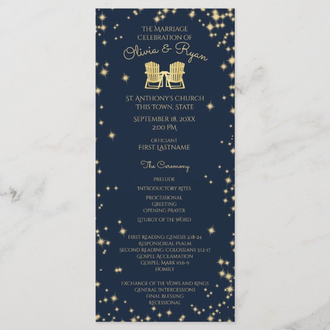 Programa Adirondack Chairs y Starry Sky Navy Blue (Anverso)