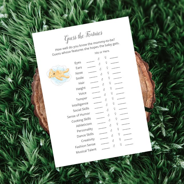 Programa Adivinen las características Juego Boy Teddy Bear  (Subido por el creador)