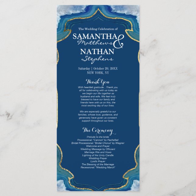 Programa Agate Elegant Bonito Blue Verde azulado G (Anverso)