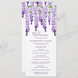 Programa Agua Wisteria Boda Floral Purple Lilac