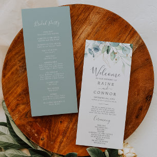 Programa Airy Greenery y Gold Leaf Wedding