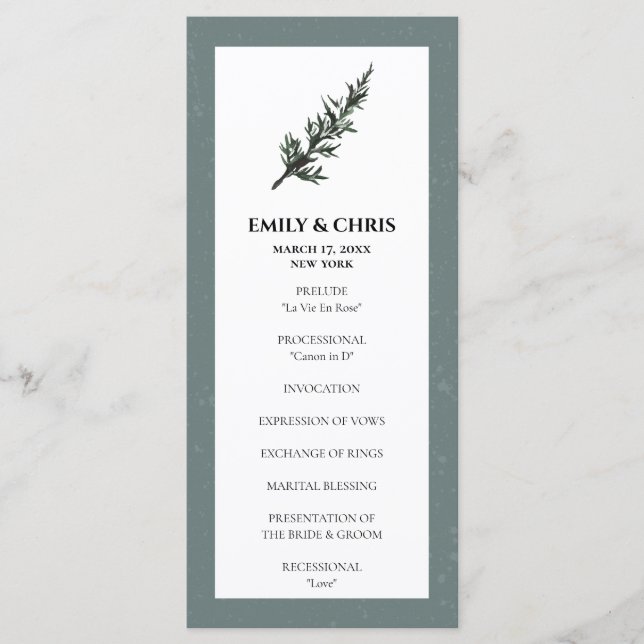 Programa Alegría de los navidades | Ceremonia de casamiento (Anverso)