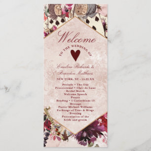 Programa Alicia en la ceremonia de matrimonio elegante en e