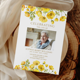 Programa Amarillo de flores silvestres Funeral Orden de ser