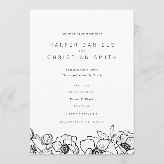 Programa Anemone Bouquet Boda (Anverso)