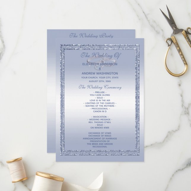 Programa Anillos de Boda de  de guiñada y Purpurina de guiñ (Anverso/Reverso In Situ)