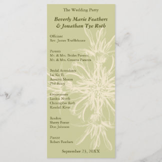 Programa Antiguo de Bodas Florales de Oliva