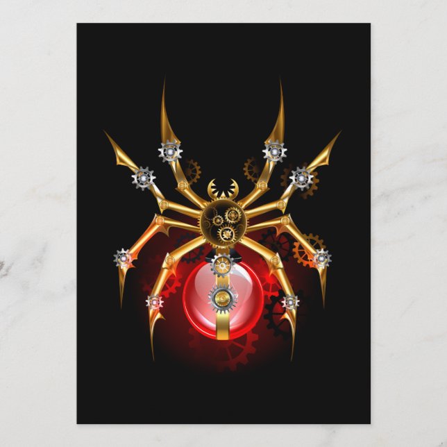 Programa Araña de vapor sobre negro (Anverso)