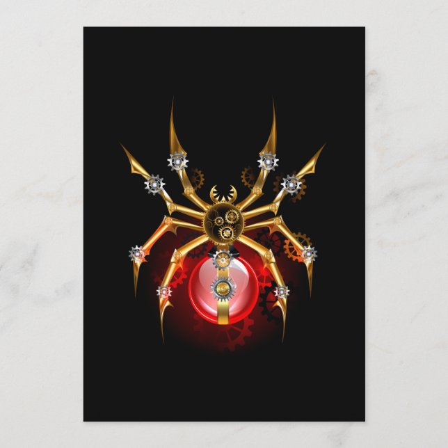 Programa Araña de vapor sobre negro (Anverso)