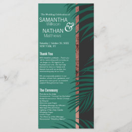 Programa Árbol de palmeras verde deja Boda de oro Rosa negr