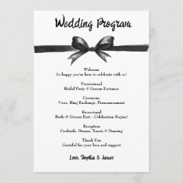Programa Arco negro y blanco | Boda elegante | Monocromo