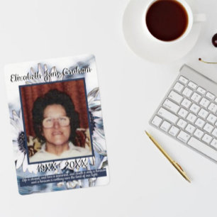 Programa Arte de girasol azul y blanco   Foto   Funeral