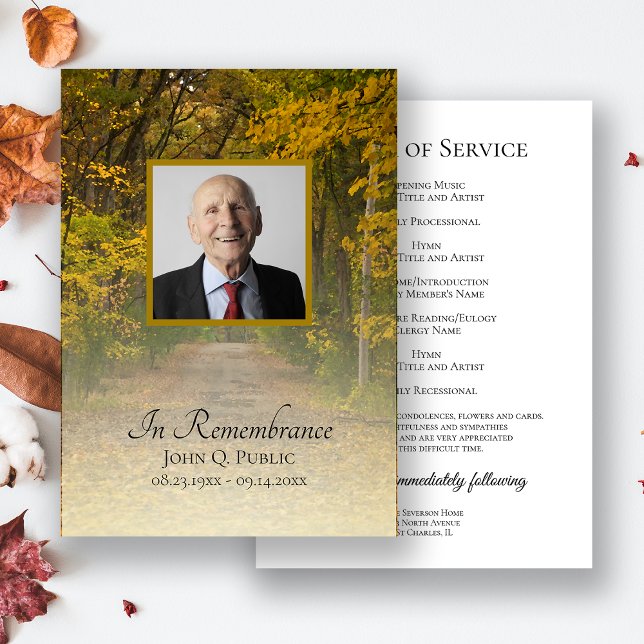 Programa Autumn Leaves Lane Funeral Service (Subido por el creador)