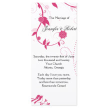 Programa Aves de Amor en Matrimonio Rosa y Blanco