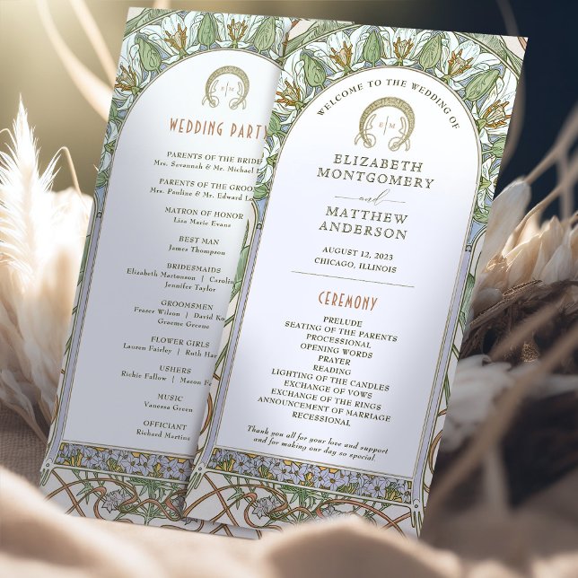 Programa Aves de Boda Paraíso Art Nouveau (Subido por el creador)
