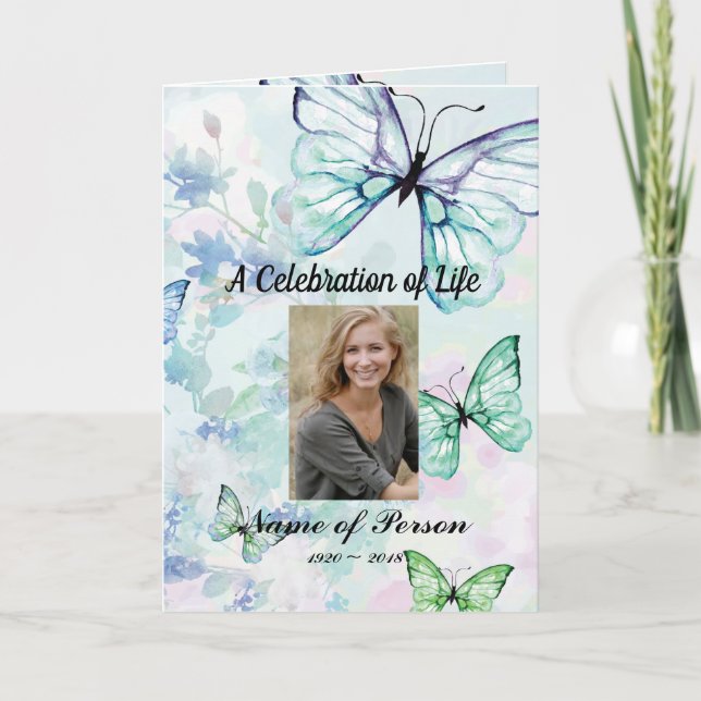 Programa azul del entierro de las mariposas (Anverso)