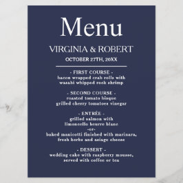 Programa Azul marino elegante | BODA MINIMALISTA