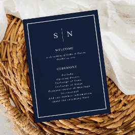 Programa Azul marino mínimo y Moda con Boda fronterizo