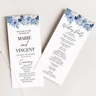 Programa Azul Polvoriento Floral Flores Jardín Boda