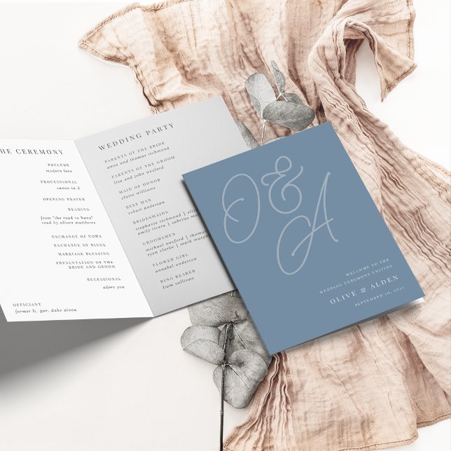 Programa Azul turbio | Script Watermark Monogram Boda (Subido por el creador)