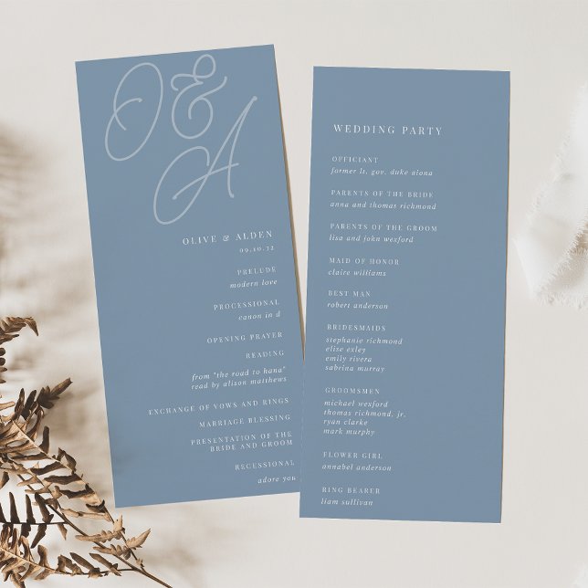 Programa Azul turbio | Script Watermark Monogram Boda (Subido por el creador)