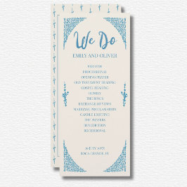 Programa Azulejo de Boda Azul