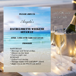 Programa Bachelorette Beach Weekend Template Invitation
