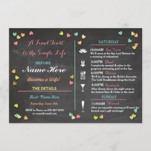 Programa Bachelorette Itinerary Weekend Hen Bridal Shower