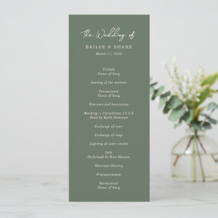 Programa Bailee Olive Green Boda moderno
