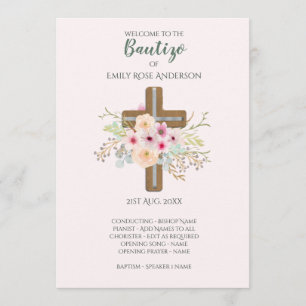 Programa Baptismo de la Cruz Floral BAUTIZO Bautis