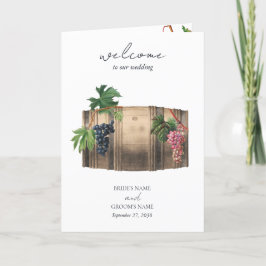 Programa Barrel Winery Vineyard Boda Orden de servicio