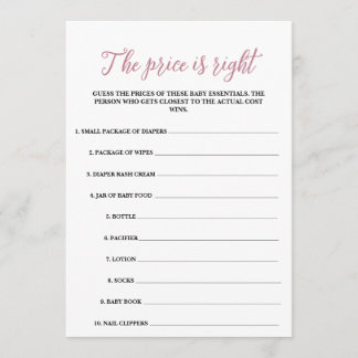 Programa Bebé en flor El precio es el juego correcto