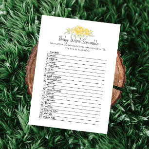 Programa Bebé Word Scramble Teddy Bear Card