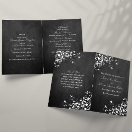 Programa Bi-Fold De Boda De Pisos Blancos En Chalk
