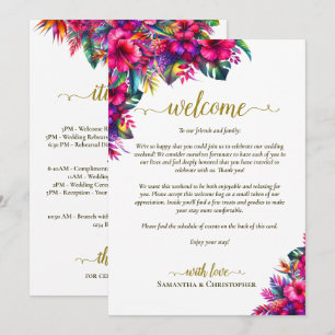 Programa Bienvenida Floral de Jardín Tropical para Boda y I