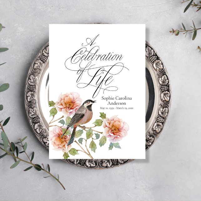 Programa Bird in Flowers Celebration of Life Program (Subido por el creador)